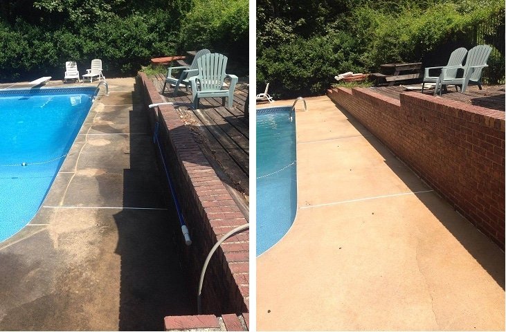 pool deck power washing